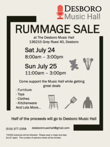 Rummage Sale @ Desboro Music Hall
